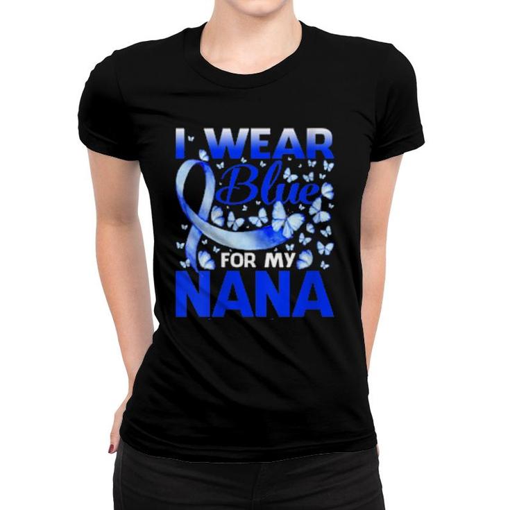 Womens I Wear Bule For My Nana Alopecia Awareness  Women T-shirt