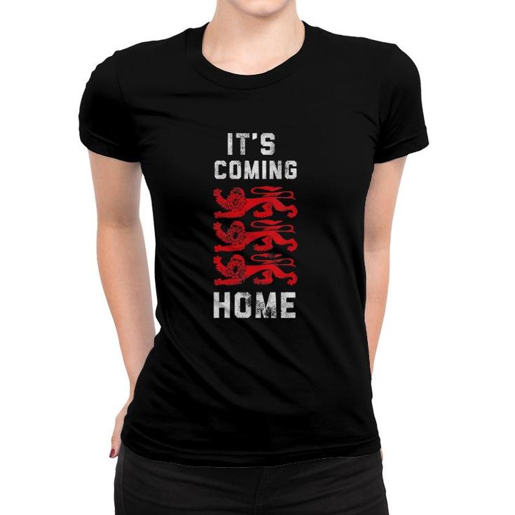 Womens It's Coming Home England Three Heraldic Lions V-Neck Women T-shirt