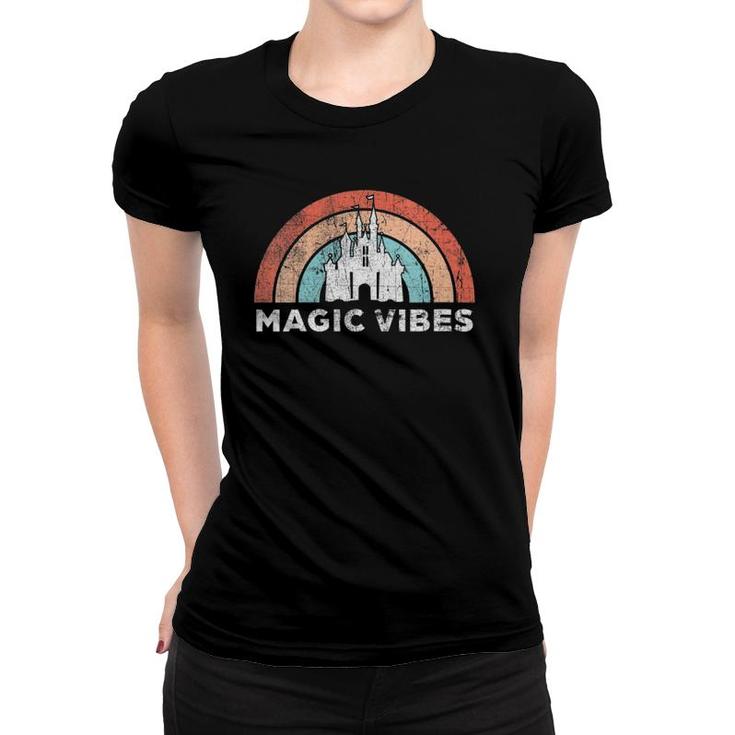 Womens Magic Vibes Cute Matching Vacation Tops  Women T-shirt