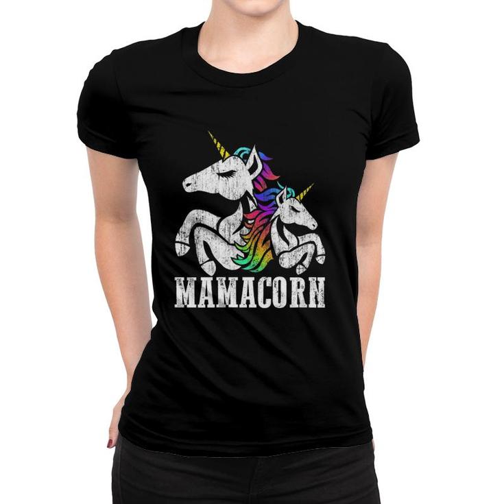 Womens Mamacorn Unicorn S For Women Mother's Day Gift V-Neck Women T-shirt
