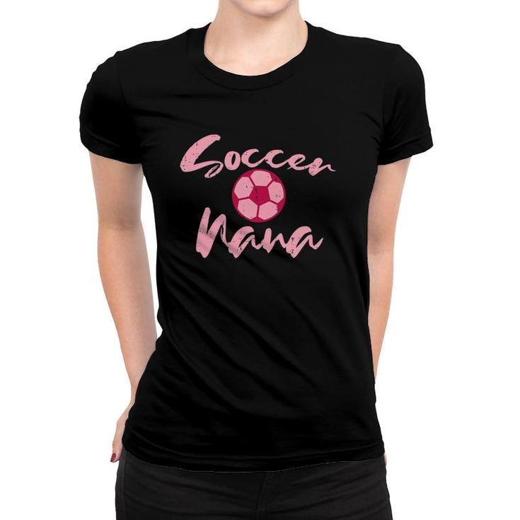 Womens Pink Soccer Nana Football Family Matching Grandma Mimi Women Women T-shirt