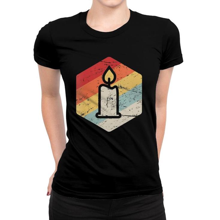 Womens Retro Vintage Homemade Candle Making Candle Making V Neck Women T-shirt