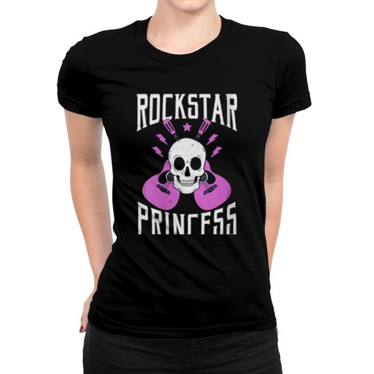 Womens Rockstar Princess Rock And Roll Music Rockers  Women T-shirt