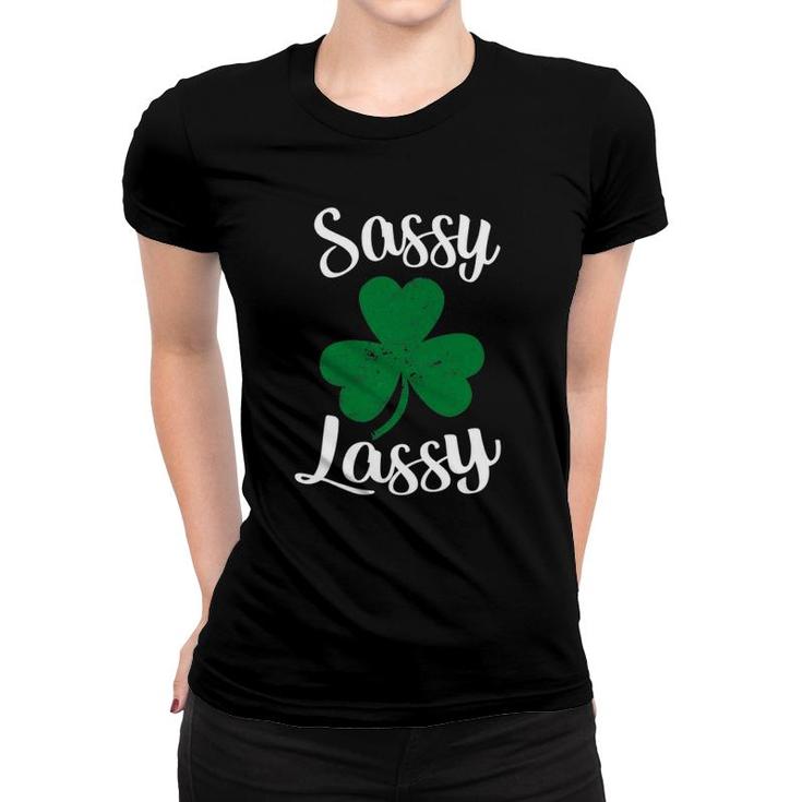 Womens Sassy Lassy St Patrick's Day Women T-shirt