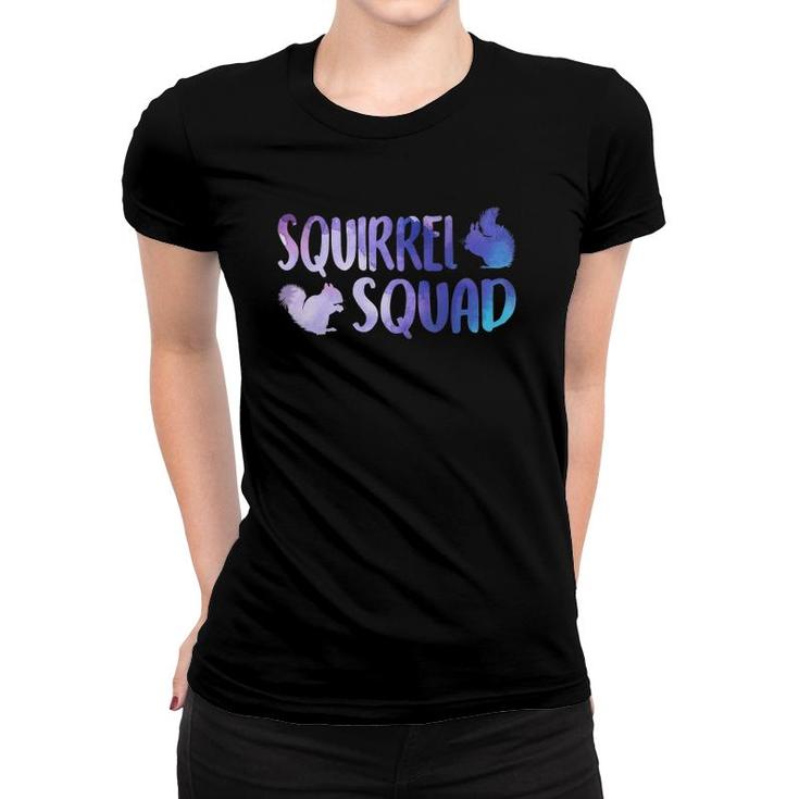 Womens Squirrel Squad Mom Woodland Critter Animal Nuts Nature Women V-Neck Women T-shirt