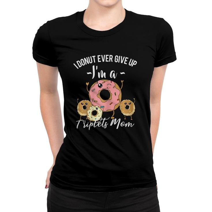 Womens Triplets Mom Mother's Day Mama Of 3 Donut Gift Idea Women T-shirt