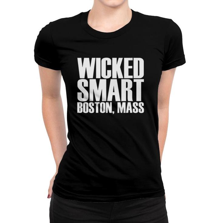 Womens Wicked Smart Boston, Mass Graphic  Women T-shirt