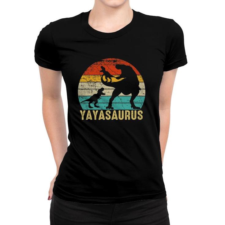 Yayasaurus T Rex Yaya Dinosaur 2 Two Kids Matching Family Women T-shirt