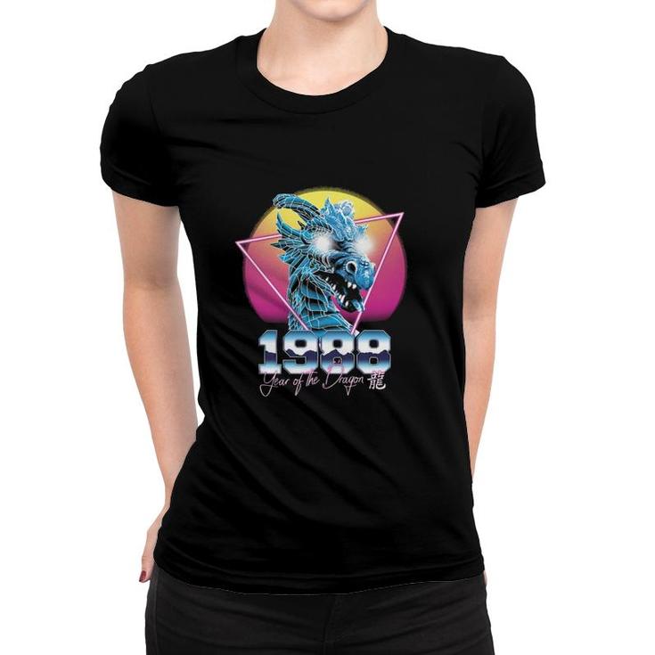 Year Of The Dragon Chinese Zodiac Synthwave Style Women T-shirt