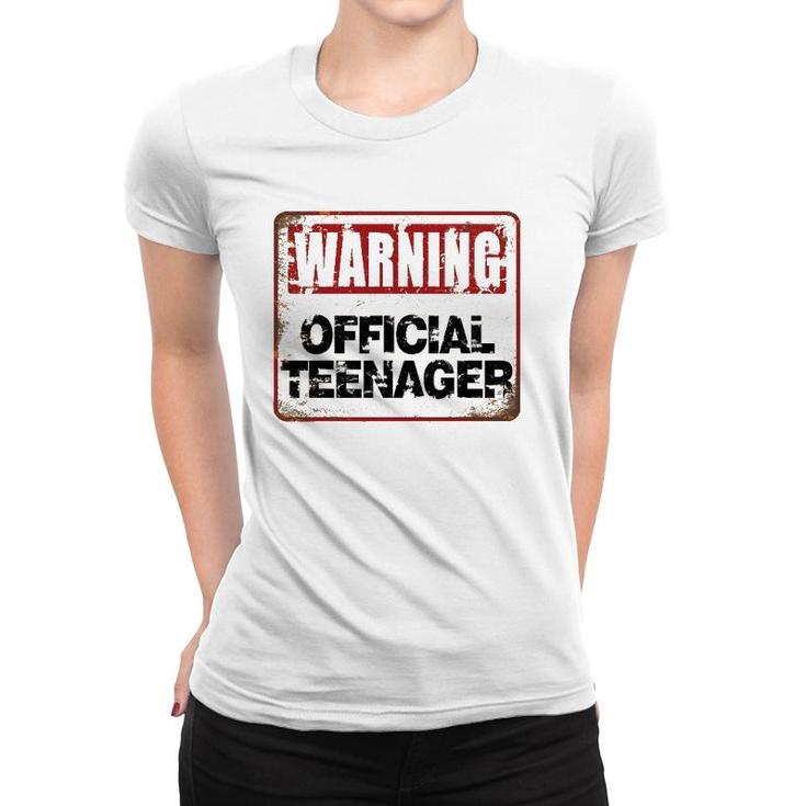 13Th Birthday Boys Girls Warning Official Teenager 13 Years Women T-shirt