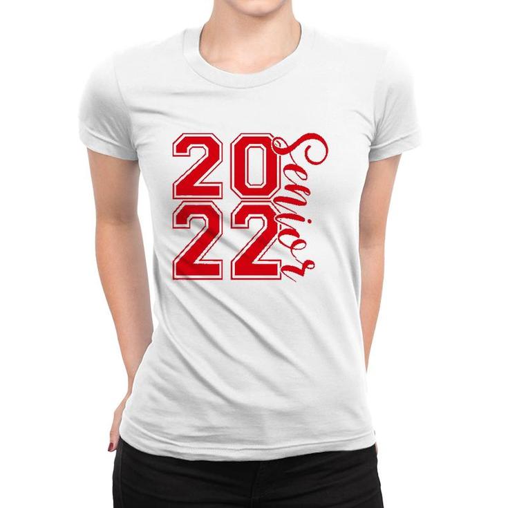 2022 Senior  High School College Graduate Student Red Women T-shirt