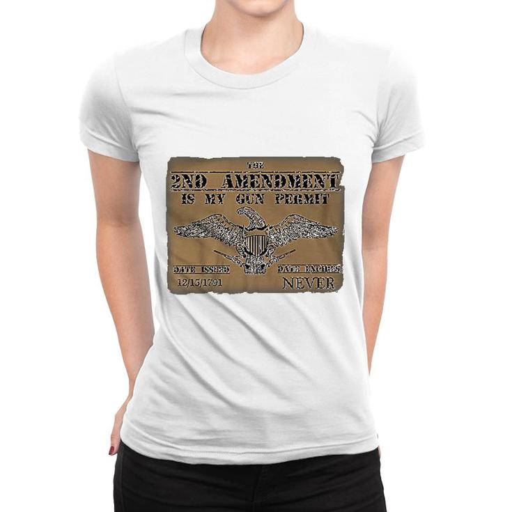 2nd Amendment Permit American Eagle Women T-shirt