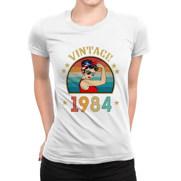38Th Birthday Gift 38 Years Old For Women Retro Vintage 1984   Women T-shirt