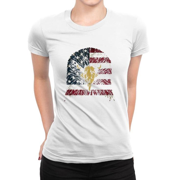 4Th Of July Bald Eaglekids Boys Men American Us Flag  Women T-shirt