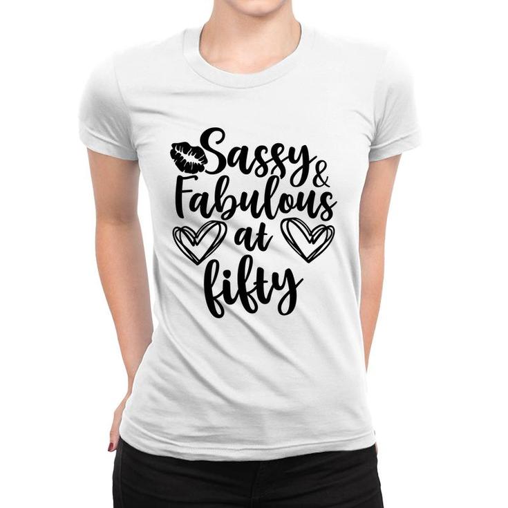 50Th Birthday Gift Awesome Sassy And Fabulous At Fifty Women T-shirt
