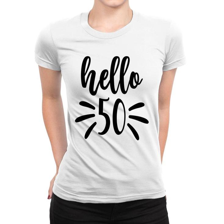 50Th Birthday Gift Shine Bright Hello Fifty Women T-shirt