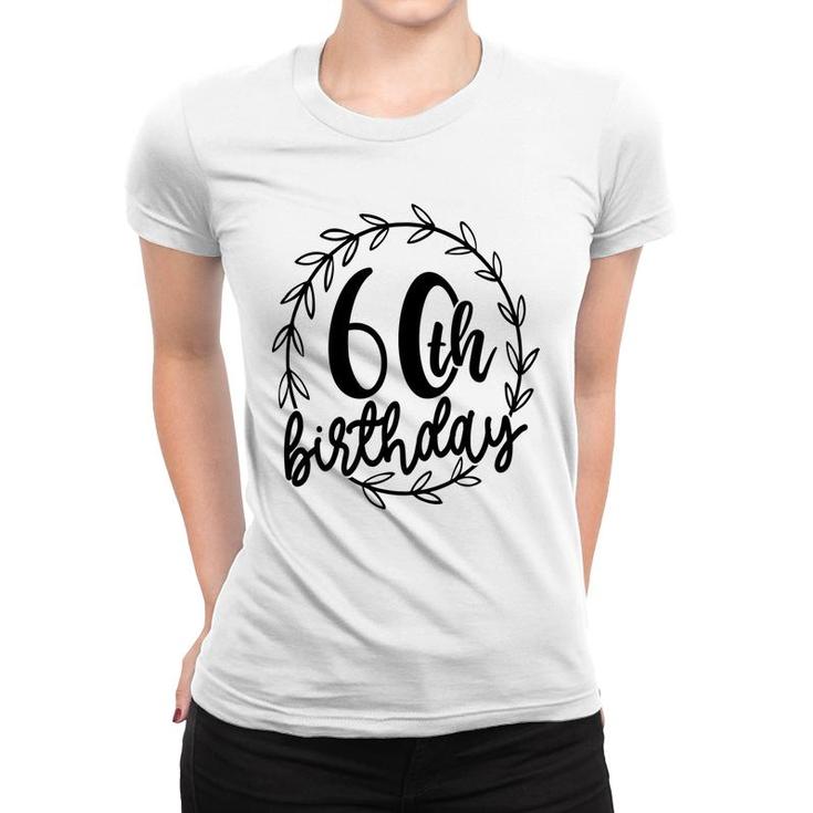 60Th Birthday Circle Black Women T-shirt