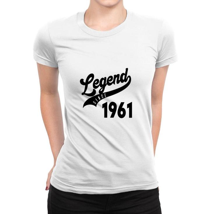 61Th Birthday Legend Since 1961 Happy Birthday Distressed Women T-shirt