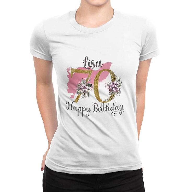 70th Birthday Gift For Mum Floral Design Women T-shirt