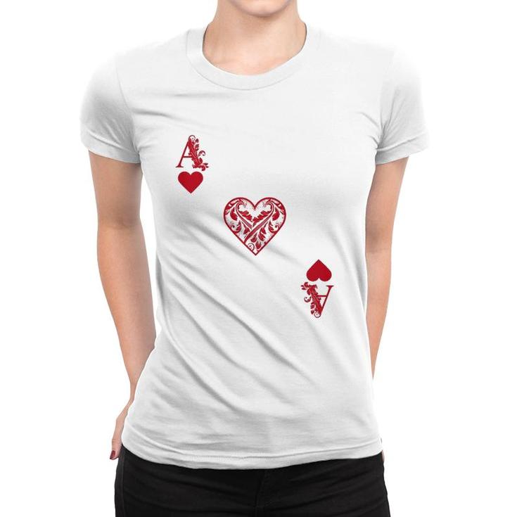 Ace Of Hearts Costume  - Funny Halloween Gift Women T-shirt