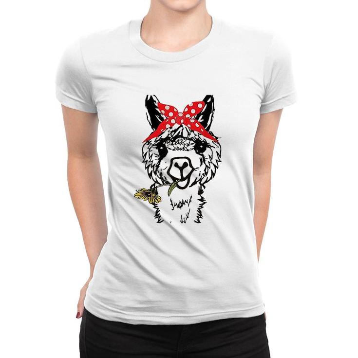 Alpaca Llama Animal Graphics Funny Women T-shirt