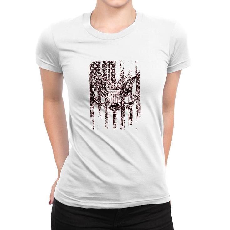 American Flag Bald Eagle Women T-shirt