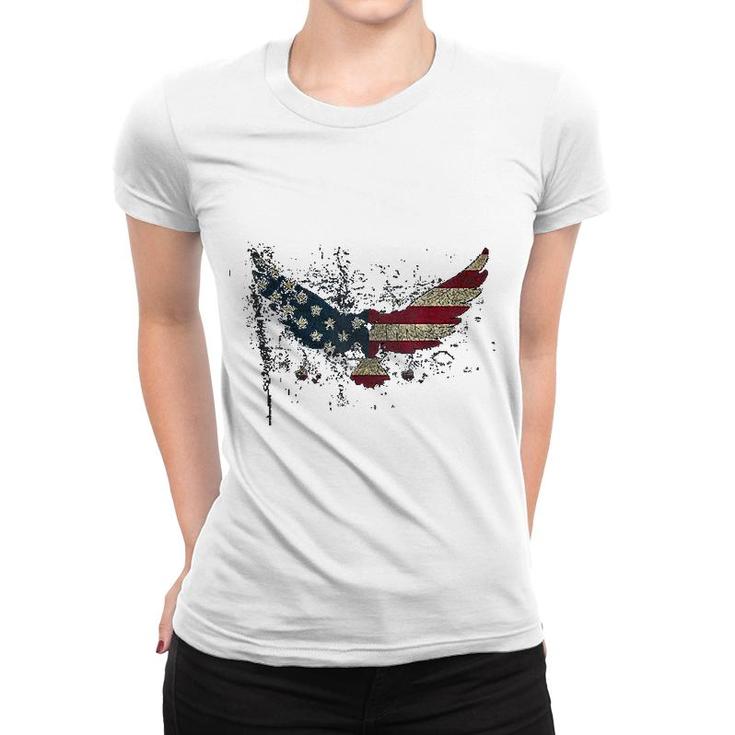 American Flag Eagle Women T-shirt