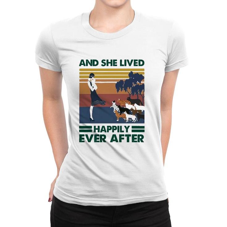 And She Lived Happily After Ever Cat Women T-shirt
