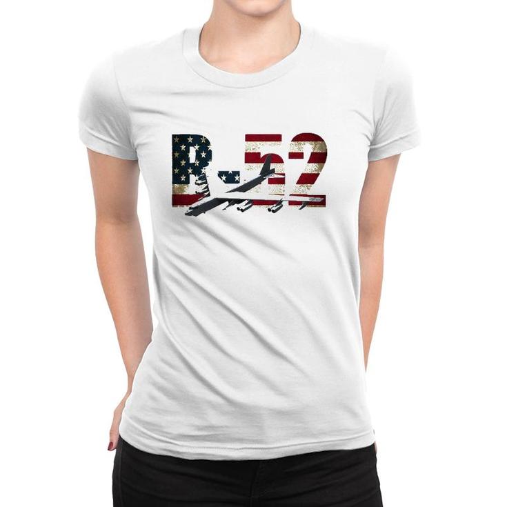 B-52 Stratofortress Bomberus American Flag Women T-shirt