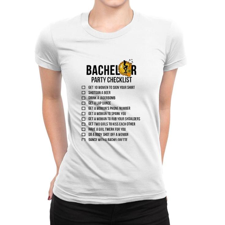 Bachelor Party Checklist - Getting Married Tee For Men Women T-shirt