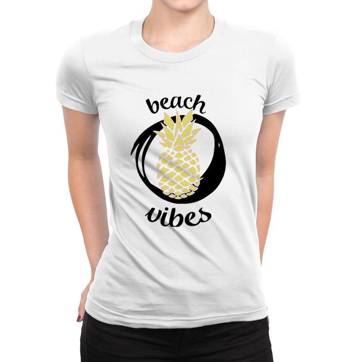 Beach Vibes  - Funny Pineapple Vacation  Plus Size Women T-shirt