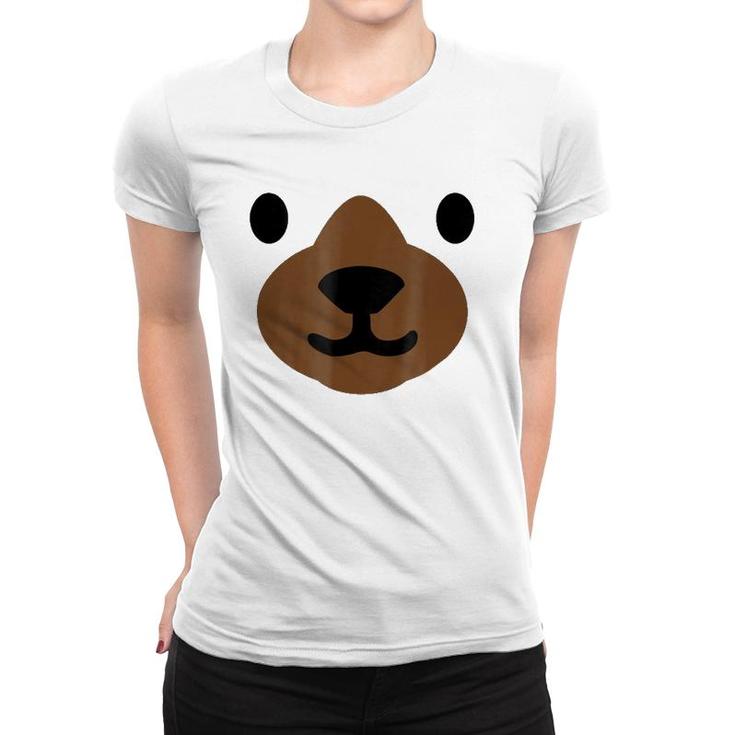 Bear Face Halloween Costume  Funny Women T-shirt