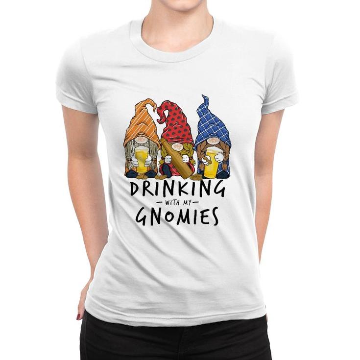 Beer Gnomes Drinking With My Gnomies Beer Drinking Men Women  Women T-shirt