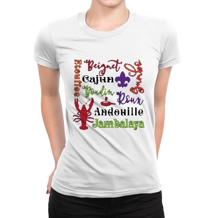 Beignet Cajun Boudin Crawfish Women T-shirt