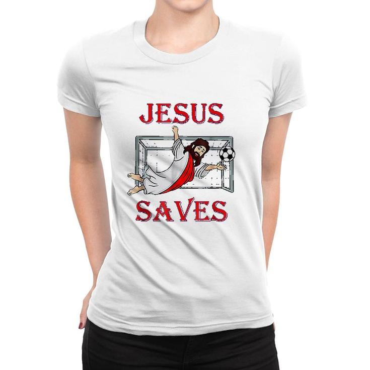 Best Jesus Saves Soccer Goalie Women T-shirt