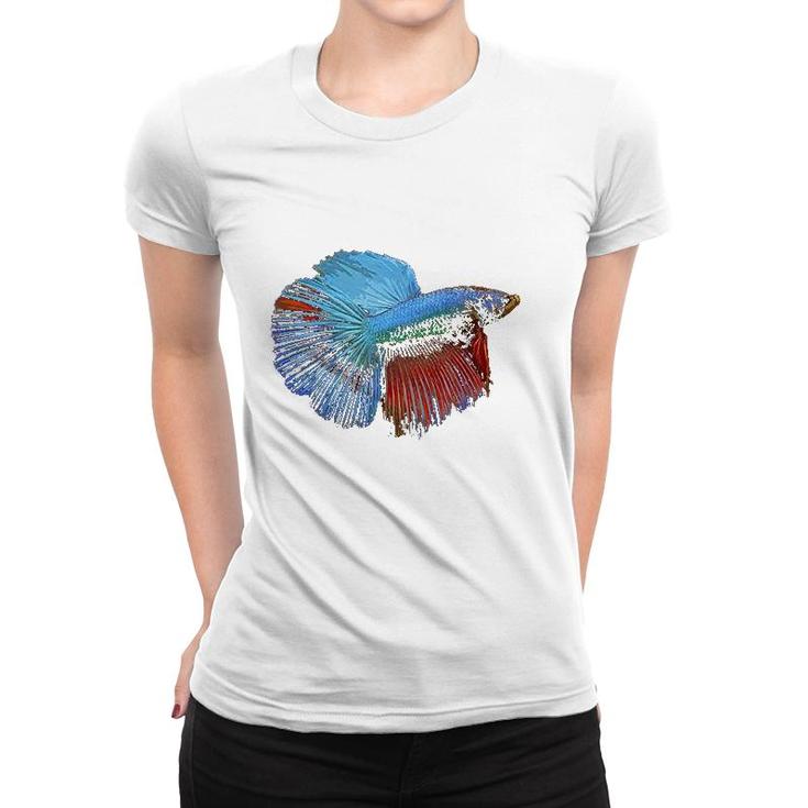 Betta Fish Graphic Colorful Women T-shirt