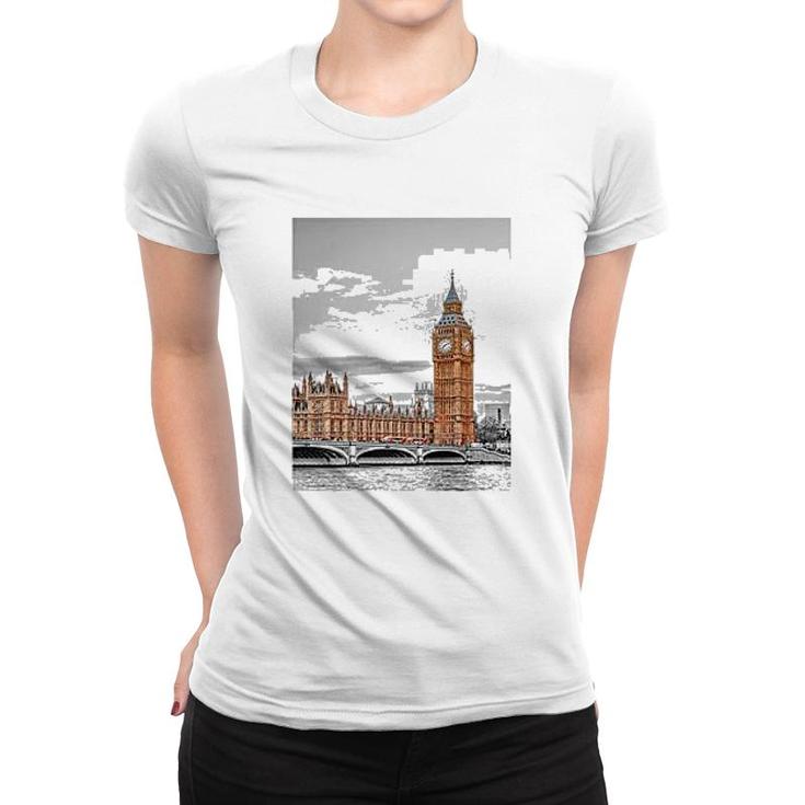 Big Ben Tower Of London London Tower Clock Women T-shirt