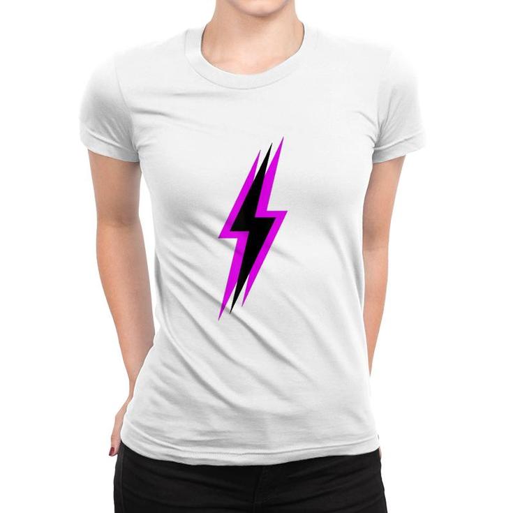Black And Purple Lightning Bolt Women T-shirt
