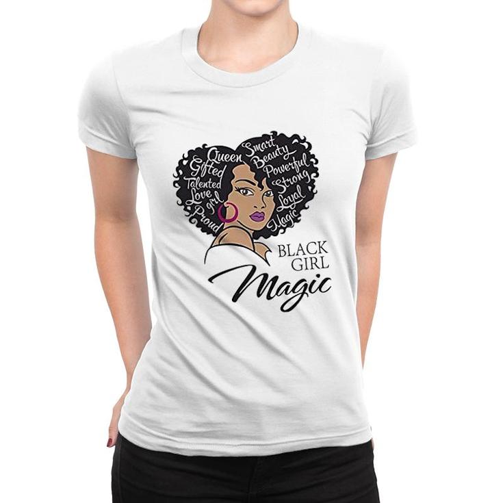 Black Girl Magic Afro Woman Girl Afro Queen Black Pride Gift Women T-shirt