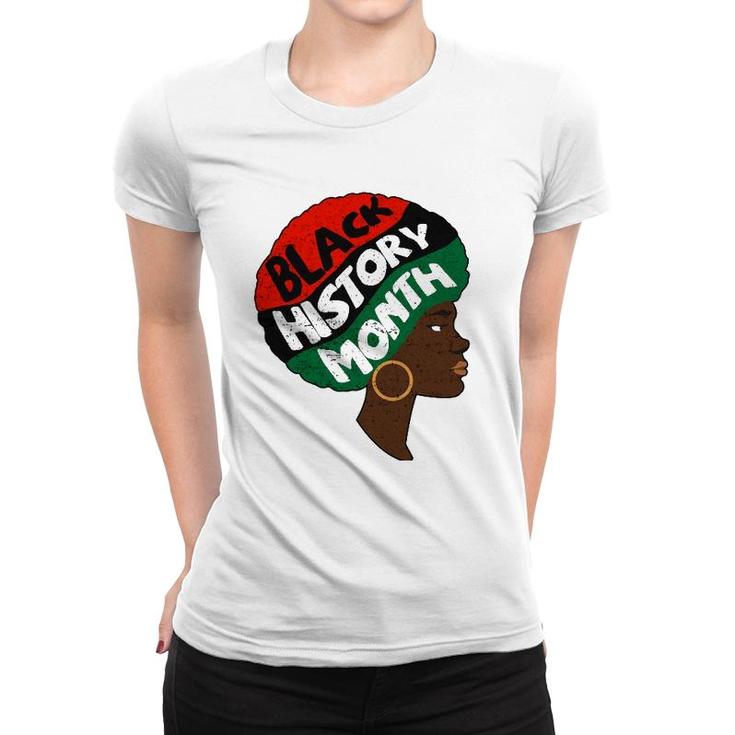 Black History Month Proud Afro African Queen Freedom Women T-shirt