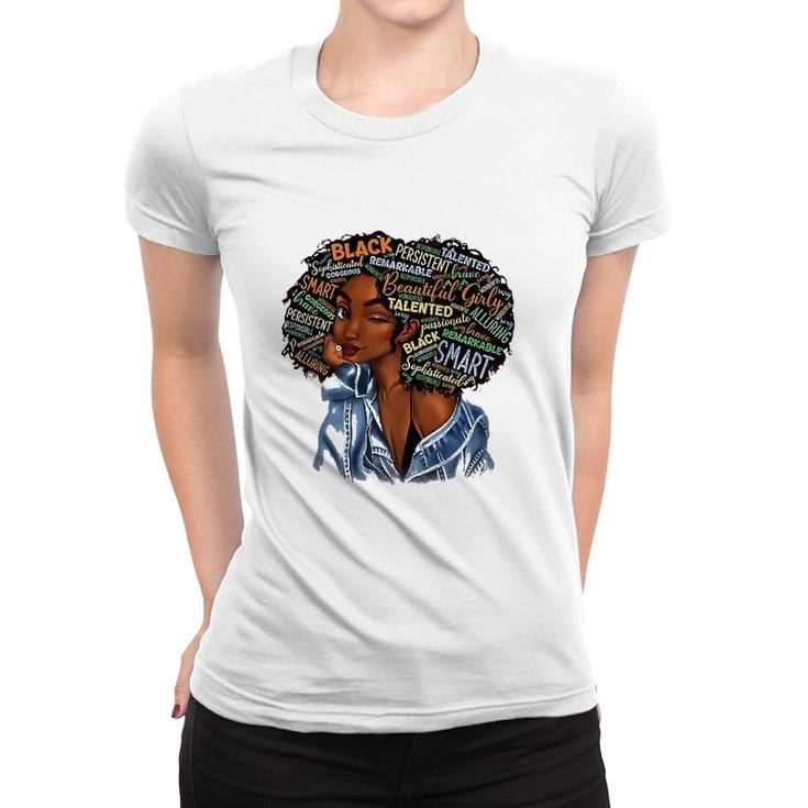 Black Smart Girls Afro Love Melanin African American Women Women T-shirt