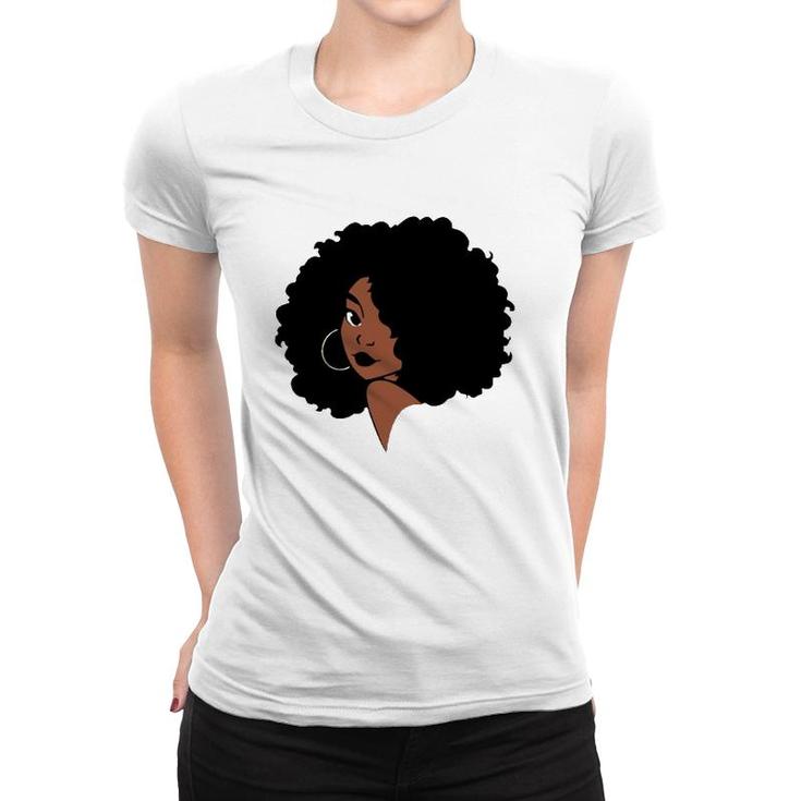 Black Woman Afro Brown Skin Classic Women T-shirt
