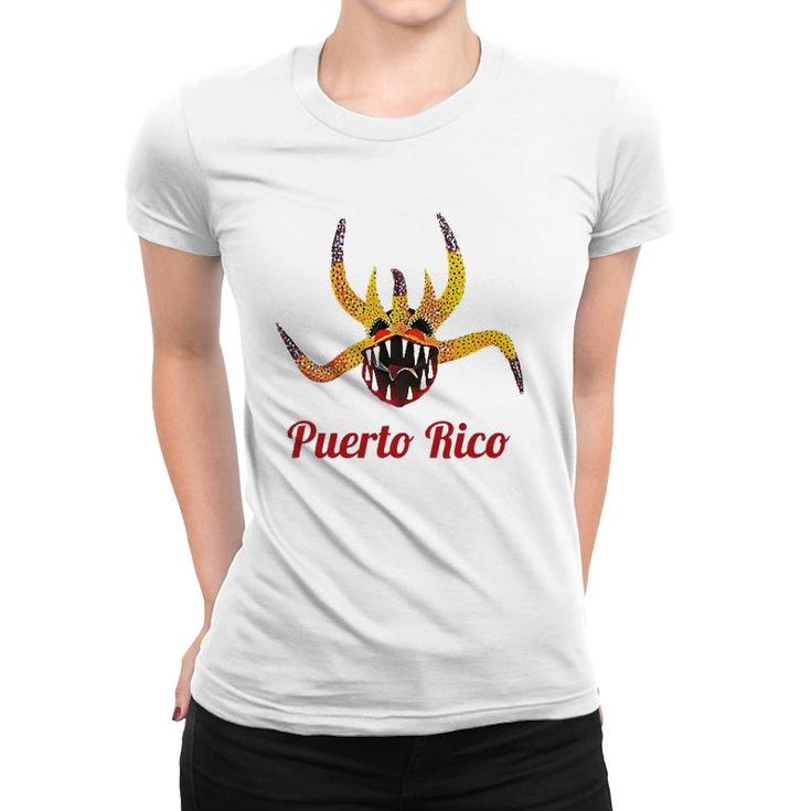 Boricua Puerto Rico Salsa Plena Vejigante Fiesta Patronales Women T-shirt