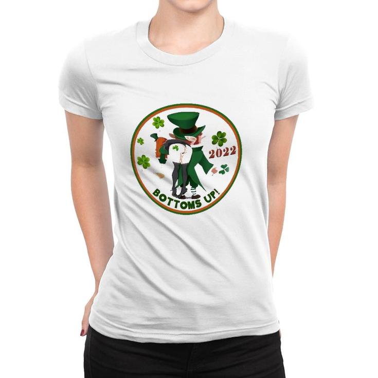 Bottoms Up Leprechaun St Patrick's Day Funny 2022 Ver2 Women T-shirt