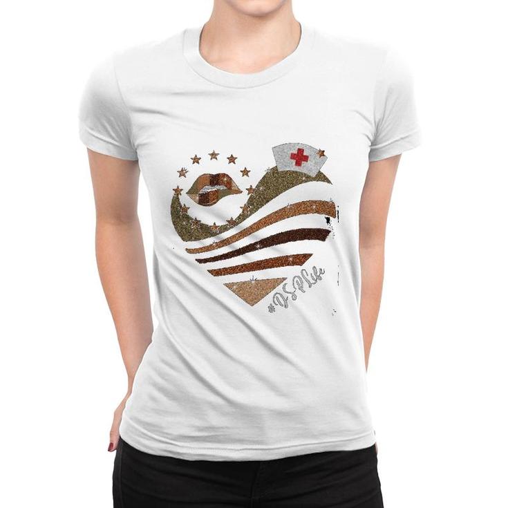 Brown Heart Dsp Women T-shirt