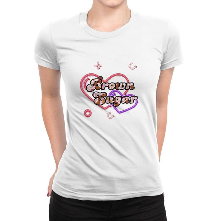 Brown Suga Heart Neon Premium Women T-shirt