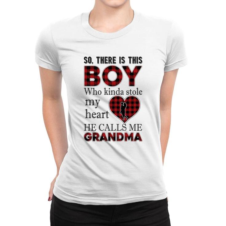 Buffalo Plaid He Call Me Grandma Women T-shirt