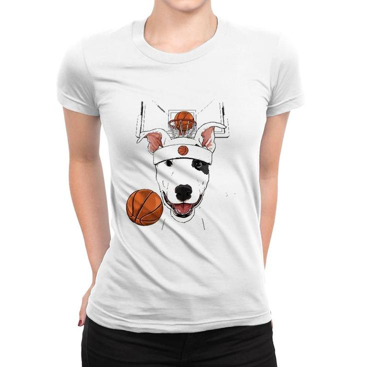 Bull Terrier Basketball Dog Lovers Basketball Player  Women T-shirt