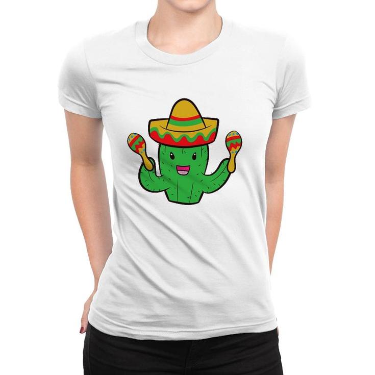 Cactus With Sombrero Cinco De Mayo Mexican Cactus Women T-shirt
