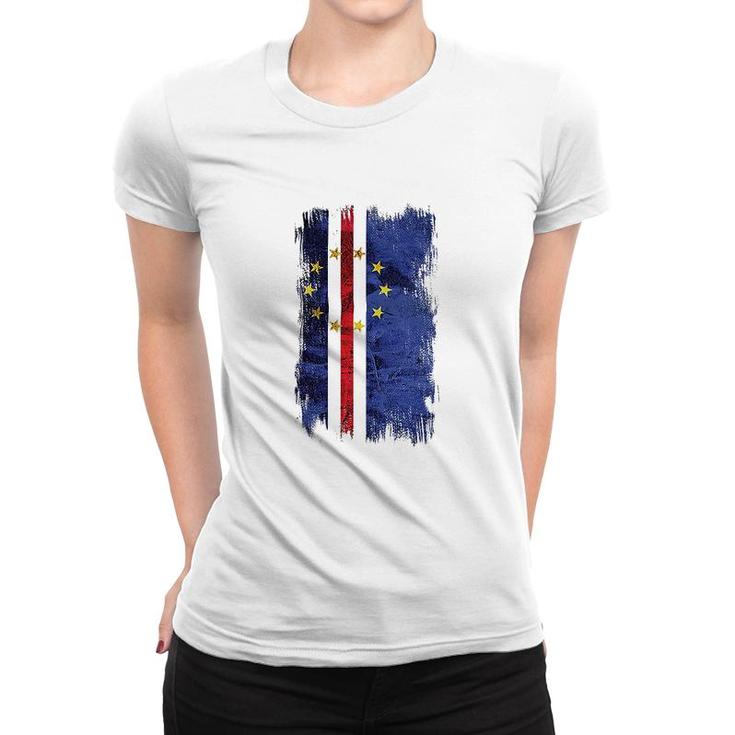 Cape Verde Grunge Flag Women T-shirt